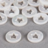 Pendentif nacre anneau à coeur étoile 10mm blanc naturel x1