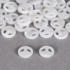 Perle nacre Peace and Love 8mm blanc x1