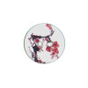 Bouton nacre 2 trous imprimé - fleur japonaise
