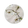 Bouton de nacre imprimé fleur blanche