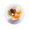 Bouton de nacre imprimé coupe de fruits