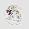 Bouton en nacre - chat