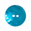 Bouton en nacre deux trous bleu turquoise