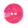 Bouton en nacre deux trous fuschia