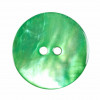 Bouton en nacre deux trous vert anglais