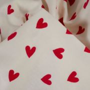 Tissus à motifs coeurs au mètre