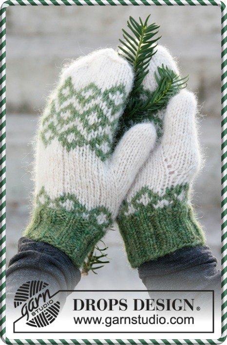 gants drops air Tricot pour Noël