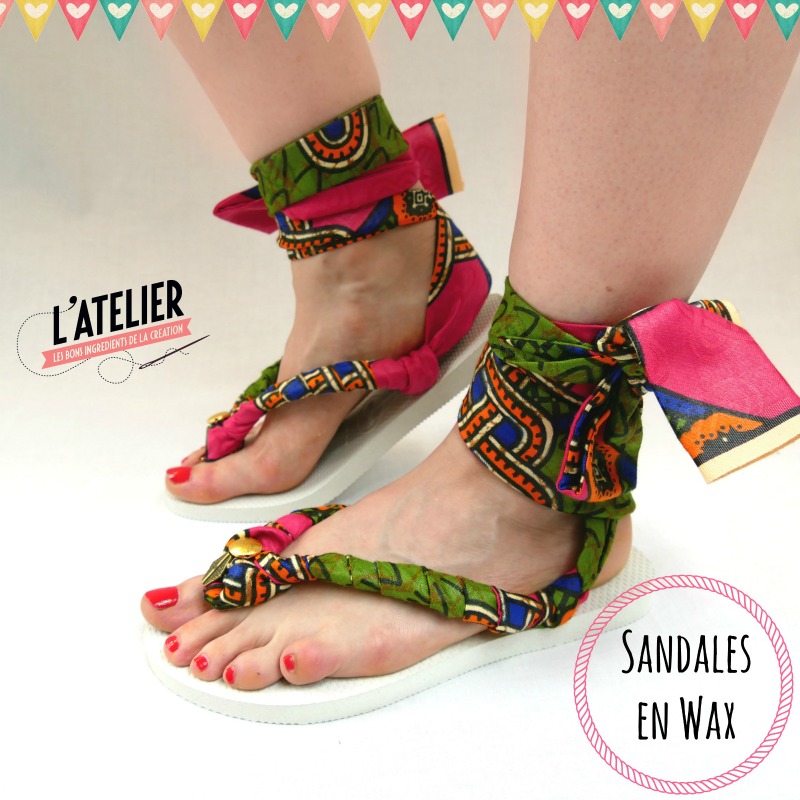 sandales en wax tuto couture atelier de la creation customisation