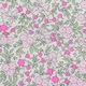 Toile coton fleurs fluo rose