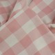 Flanelle carreaux rose clair