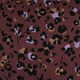 Twill fleurs léopard lie de vin