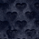 Fausse fourrure coeurs bleu