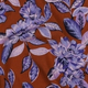 Viscose grandes fleurs camel