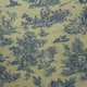 Cretonne enduite Jouy bleu