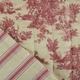 Matelassé toile de Jouy rouge